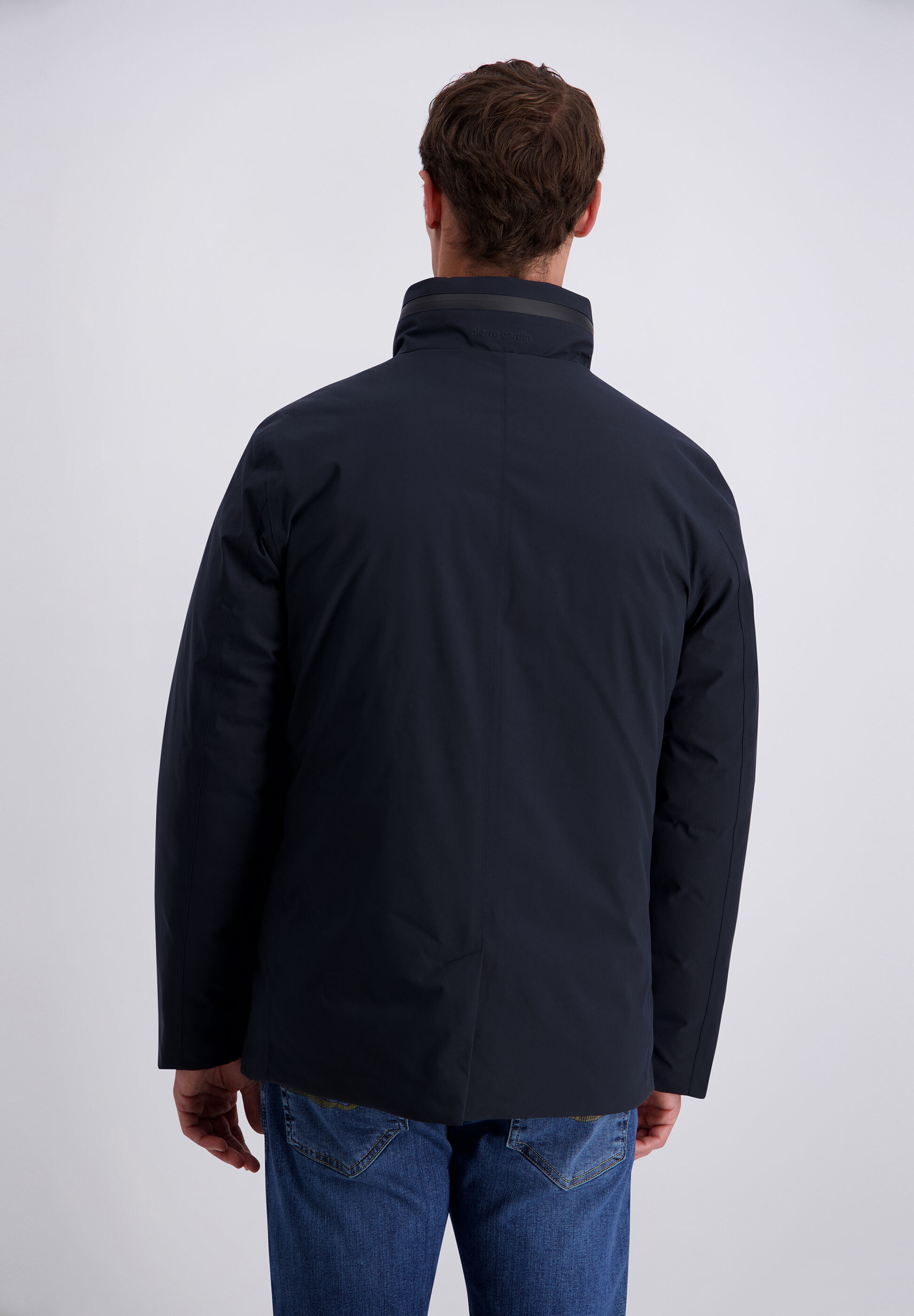 Blouson PIERRE CARDIN "Pierre Cardin Jacke", Herren, Gr. 52, blau (salute), Obermaterial: 100% Polyester PES., uni, regular fit, Jacken Blouson, mit Wasserabweisenden Reißverschlüssen