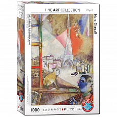 eurographics Puzzle - Paris vom Fenster aus von Marc Chagall - 1000 Teile 300937