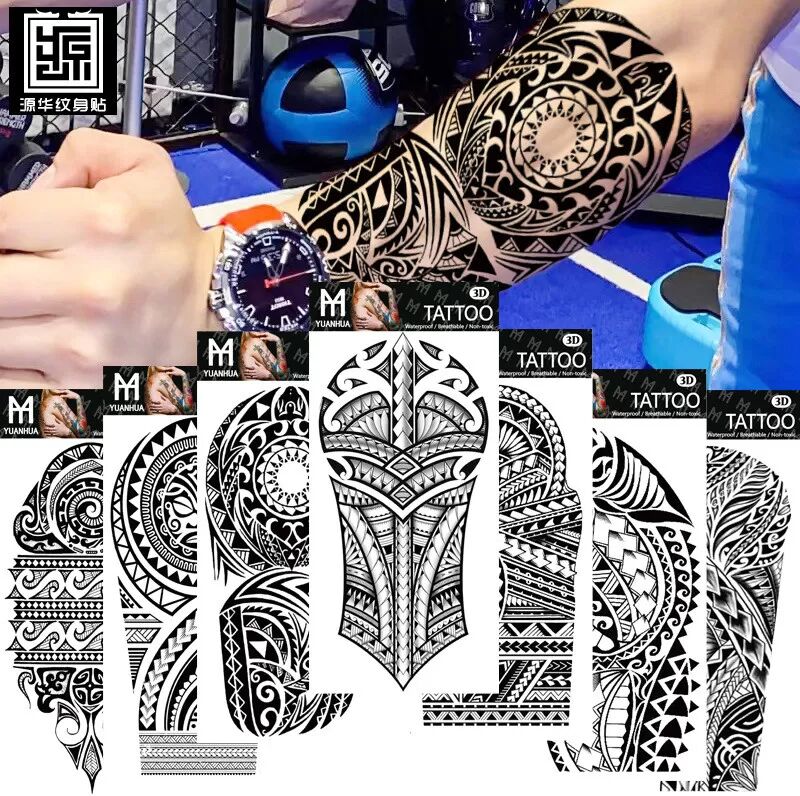 INF Tatouages temporaires imperméables, paquet de 7