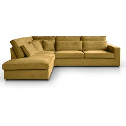 ECKSOFA Parma ohne Schlaffunktion gelb links
