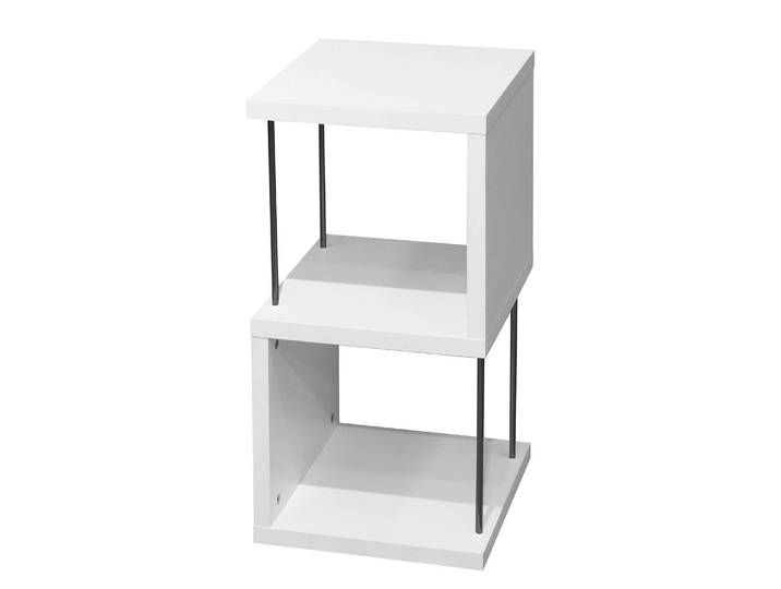 Regal Ault II Spanplatte, foliert Stäbe: Metall, lackiert Weiß/Weiß 33 x 65 x 33cm