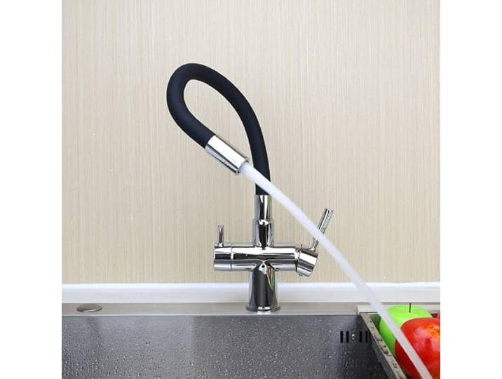 SmartWater® Smart Tap Soft Küchenarmatur mit flexiblem Schlauch (4-Wege) Mischbatterie Spüle Mischbatterie Umkehrosmose Mischbatterie für Wasseraufbereiter Mischbatterie für Wasserreiniger Mix Flex