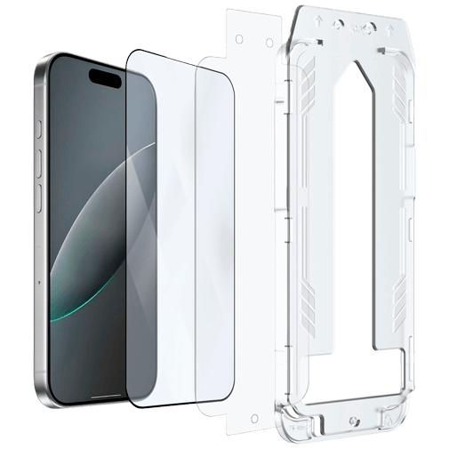 Just in Case Gehärtetes Glas Clear Displayschutzfolie mit Einbaurahmen Apple iPhone Air