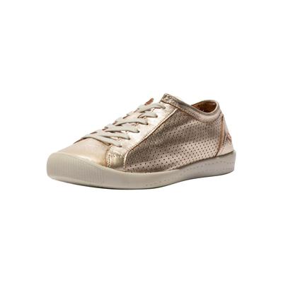 Sneaker SOFTINOS "softinos Sneaker Leder", Damen, Gr. 39, gold (champagne), Leder, Schuhe Sneaker