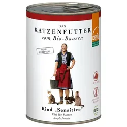 defu Nassfutter Katze Rind Sensitive bio 410g