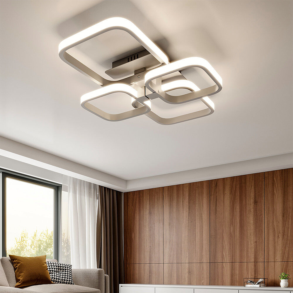 Ivy Bronx Contemporary LED Light-adjusted 4-Light Led Semi Flush Mount Aluminum 10cm H X 64cm W X 46cm D