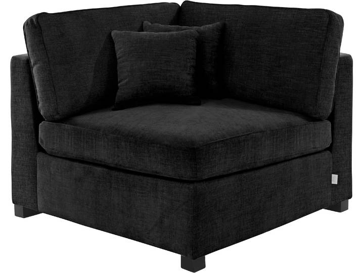 Sofaelement, Samtvelours, Anthrazit, 100×100 cm, Modulares Polsterelement, Klassisch, Home-affaire