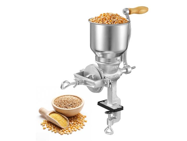 Vevor Moulin A Grains Manuel Avec Tremie Haute\, Moulin A Cereales A Manivelle\, Pour Epices Grains De Cafe Noix Ble Cuisine Maison\, Broyeur A Maïs De Table En Fonte\, Fixation Stable A Serre-joint