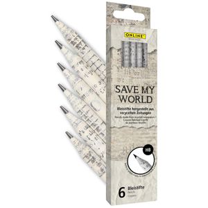 Online Bleistift Save My World, 07919, Härte HB, 6 Stück