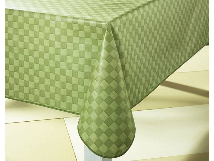 Wachstischtuch in bewährter Qualität, Grün, Größe 108 (Mitteldecke, 80/ 80 cm)