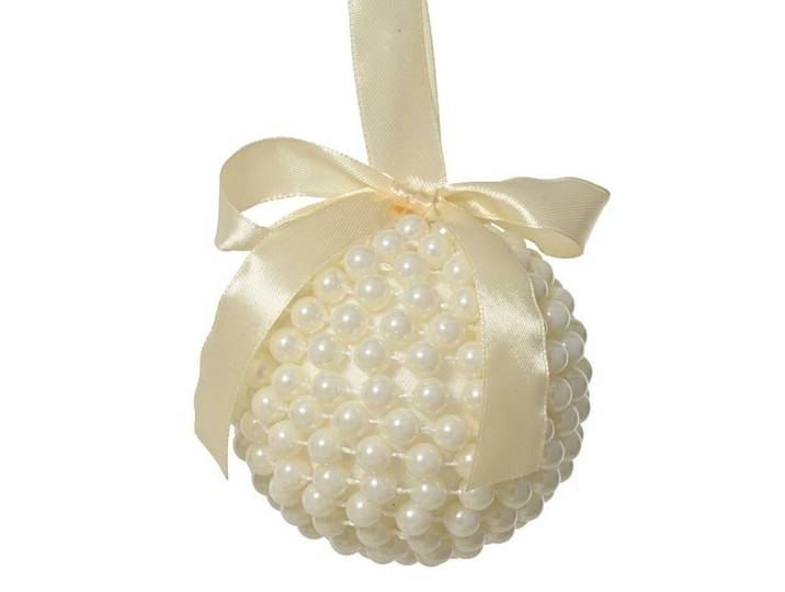 Kerstbal foam 8 cm parel