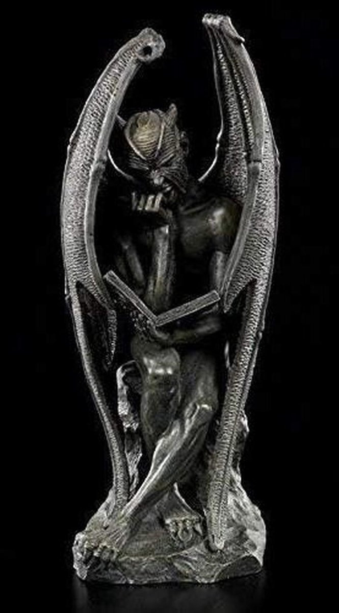 Lucifer Figuur Satan Beeld - Zwart - Hoogte: 19 cm