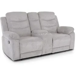 Kinosessel, 2er-Fernsehsessel mit Relaxfunktion, Liegefunktion Easy-Lift, Belastbarkeit je Sitzplatz 130 kg, Mikrofaser, in Graphitgrau, Raburg Pixx