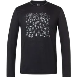Super Natural, Herren, Funktionsshirt, Free Ski Tickets (M), Grau, Schwarz
