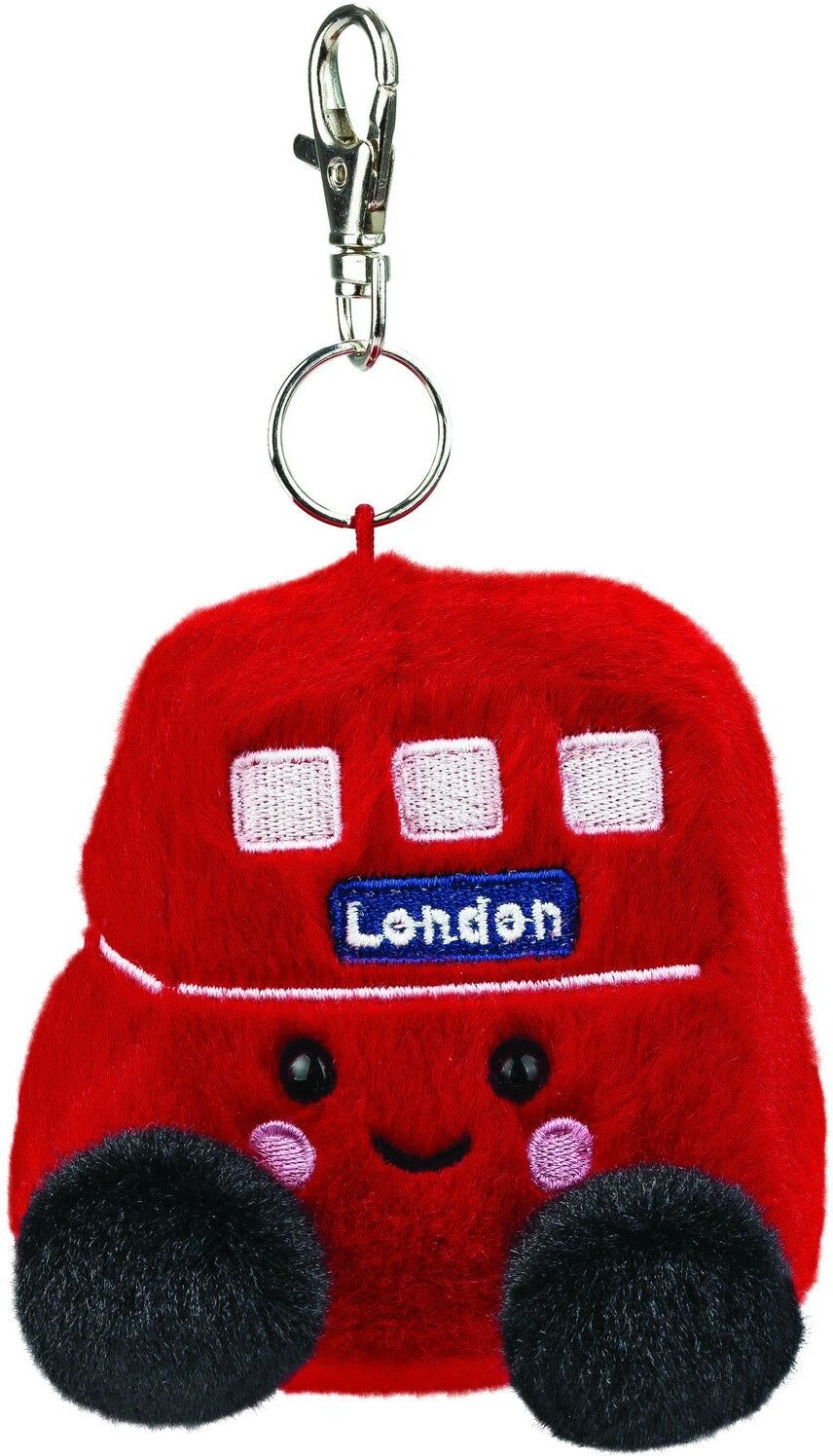 Aurora Palm Pals Bertie Red Bus Clip-On Keyring 10cm for Kids