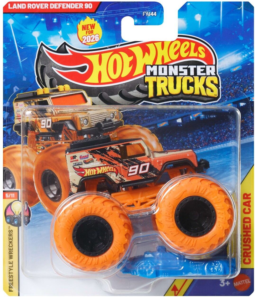 Mattel Hot Wheels: Monster Trucks Land Rover Defender 90 - Freestyle Wreckers