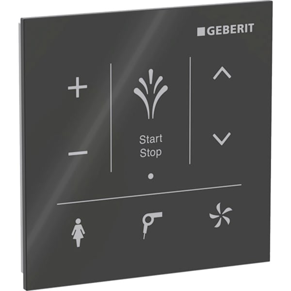 Geberit Wandbedienpanel, zu Geberit AquaClean Mera, Glas schwarz, 147038SJ1 147038SJ1