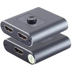 Shiverpeaks -PROFESSIONAL--HDMI Umschalter 2x1, bidirektional, Metall, 4K2K, Switch Box