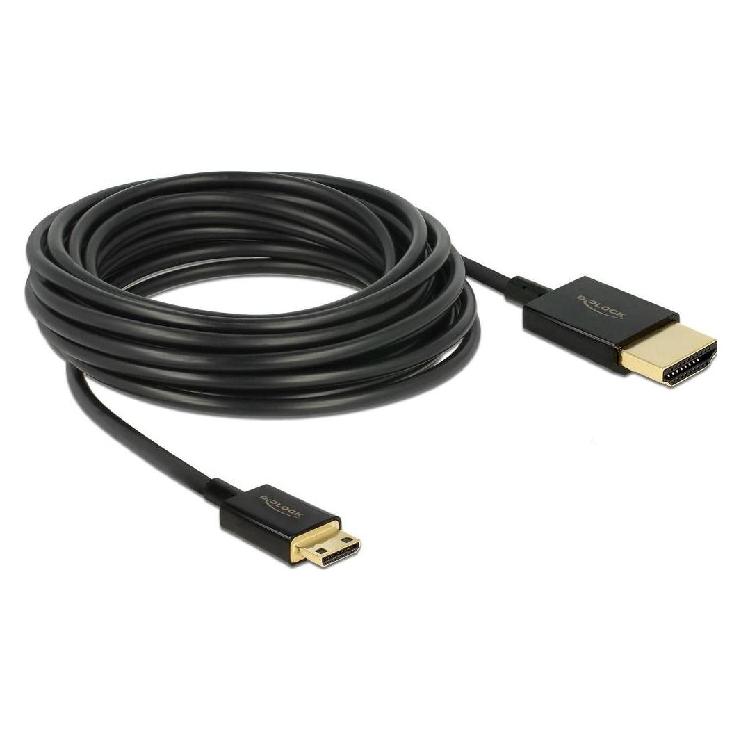Delock HDMI-A/HDMI Mini-C, HDMI-Kabel HDMI Typ A (Standard) HDMI Type C (Mini) (4.50 m) (84780)