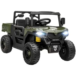 AIYAPLAY Kinder Elektroauto 12V Kinderauto UTV mit 2,4 GHz Fernbedienung, 2 Motor Grün