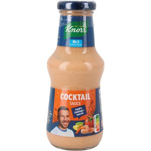 Knorr Cocktailsauce Schlemmersauce, fruchtig und cremig, ohne künstliche Farbstoffe, in der Glasflasche, 250 ml