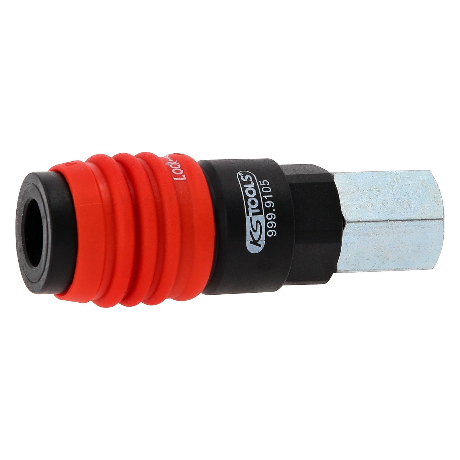 KS Tools 3in1 Universal-Druckluft-Sicherheitskupplung mit 1/4" IG (999.9105)