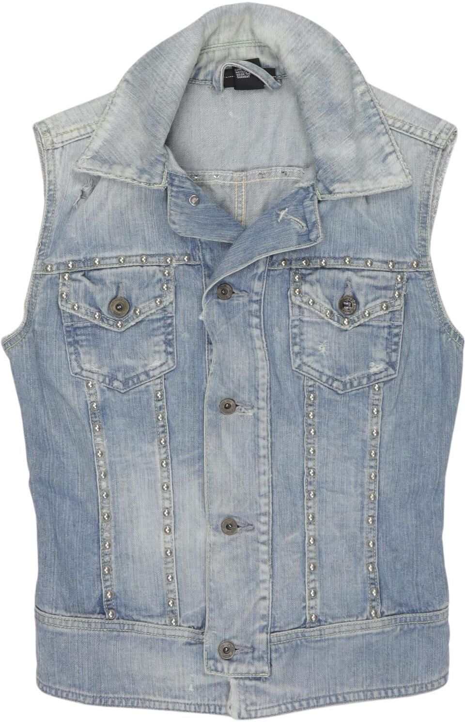 Diesel Damen Weste, Hellblau, Gr. S, Baumwolle - Second Hand