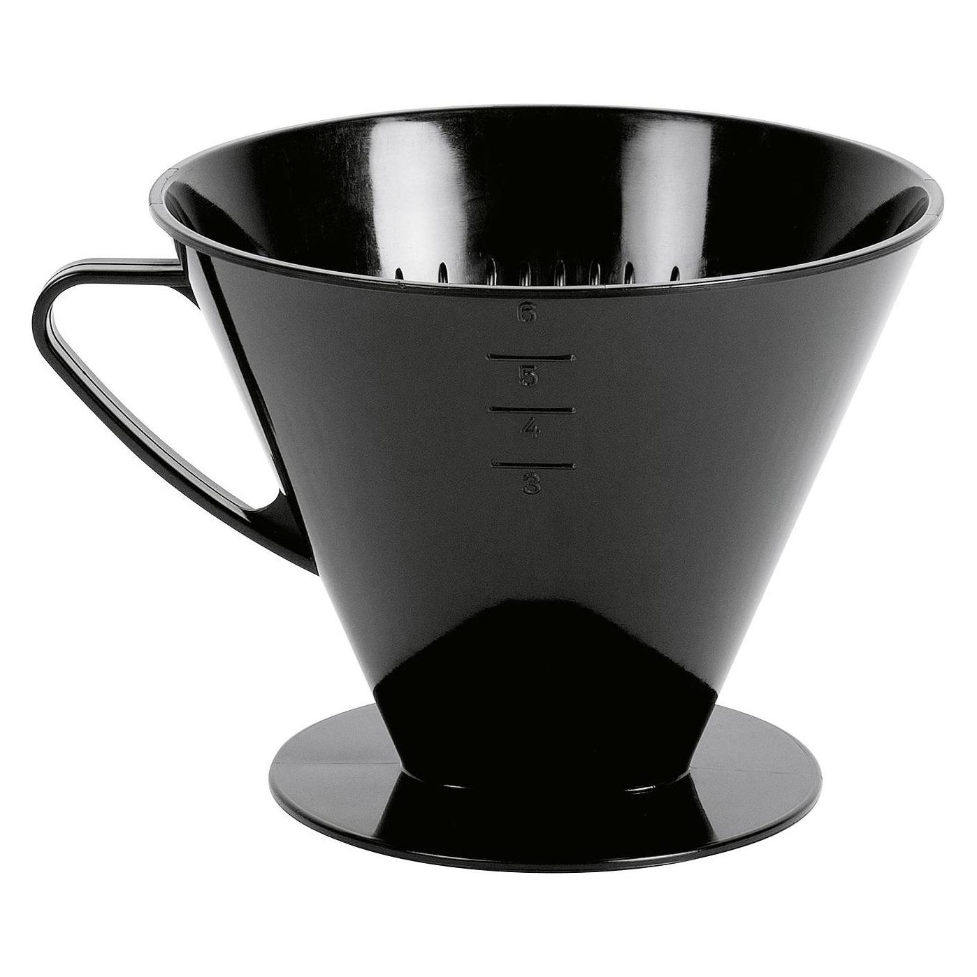 Wüllner & kaiser Kaffeehandfilter 1x6 mit 2 Löchern schwarz (WÜLLNER & KAISER) Mindestbestellmenge: 4 Stück