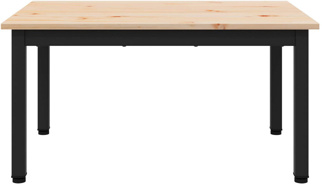 Ebern Designs Coffee Table Natural/Black 36cm. H x 70cm. L x 50cm. W