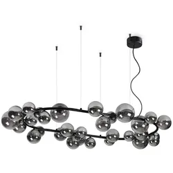 Ideal Lux Pendelleuchte PERLAGE, 30-flammig, 30x G9 (inkl.), IP20, schwarz/Rauchglas IDEA-296753