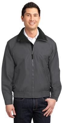 Port Authority JP54 Competitor Jacket in Deep Smoke/Black size Large   Polyester