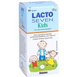 Lacto Seven Kids Kautabletten mit Erdbeer-Himbeer-Geschmack 50 St