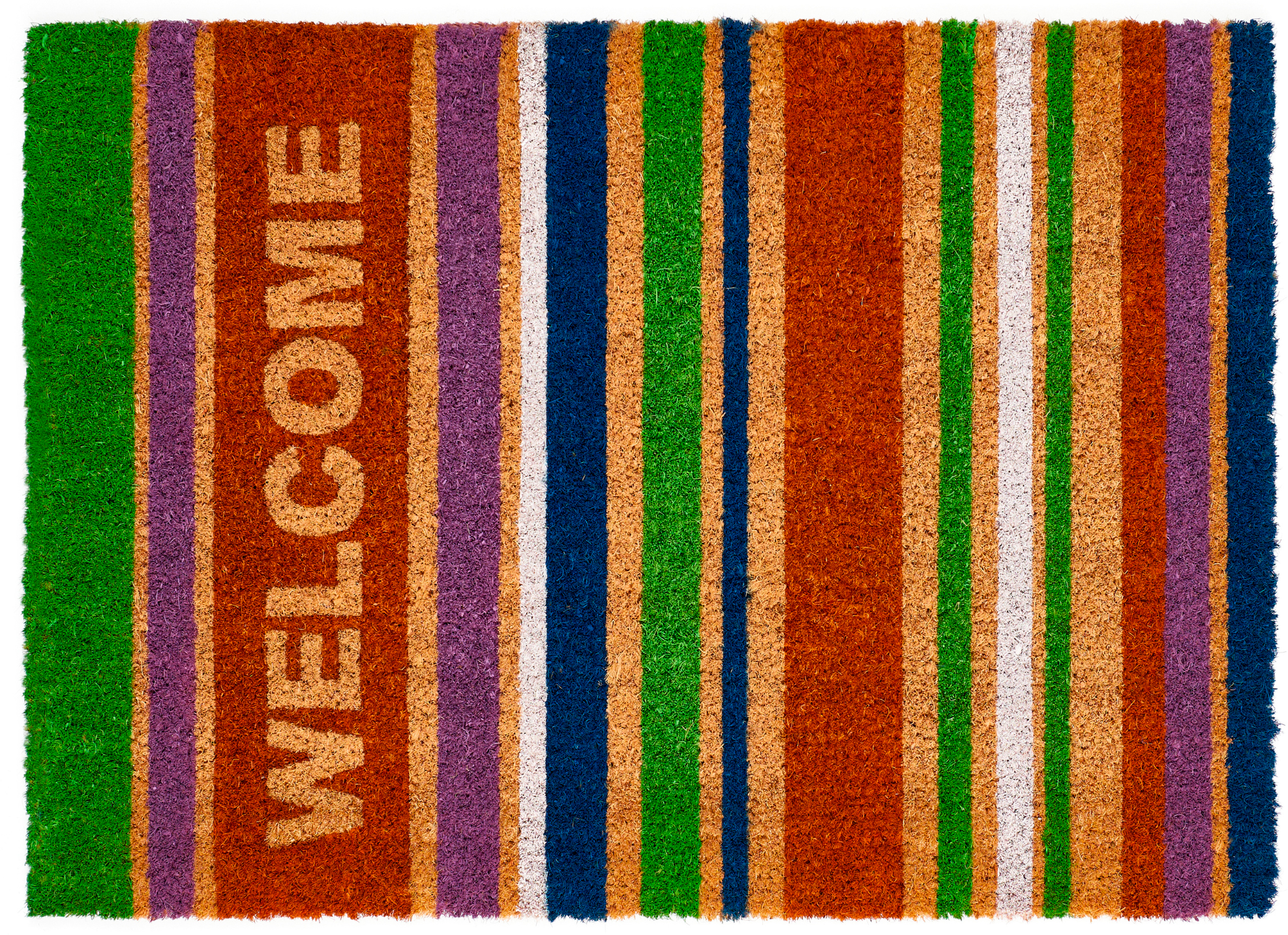 Andiamo "Kokos" rechteckig 15 mm Höhe Schmutzfangmatte, verschiedene Designs, In- und Outdoor geeignet stripes B : 40cm 1 Stk., 15mm, L: 60cm