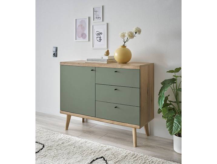 Kommode 107 x 83 x 40cm Braun/Grün