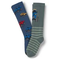 Tchibo - 2 Paar Kinder-Gummistiefel-Socken - Baby - Gr. 23-26 - dunkelgrün/jacquard