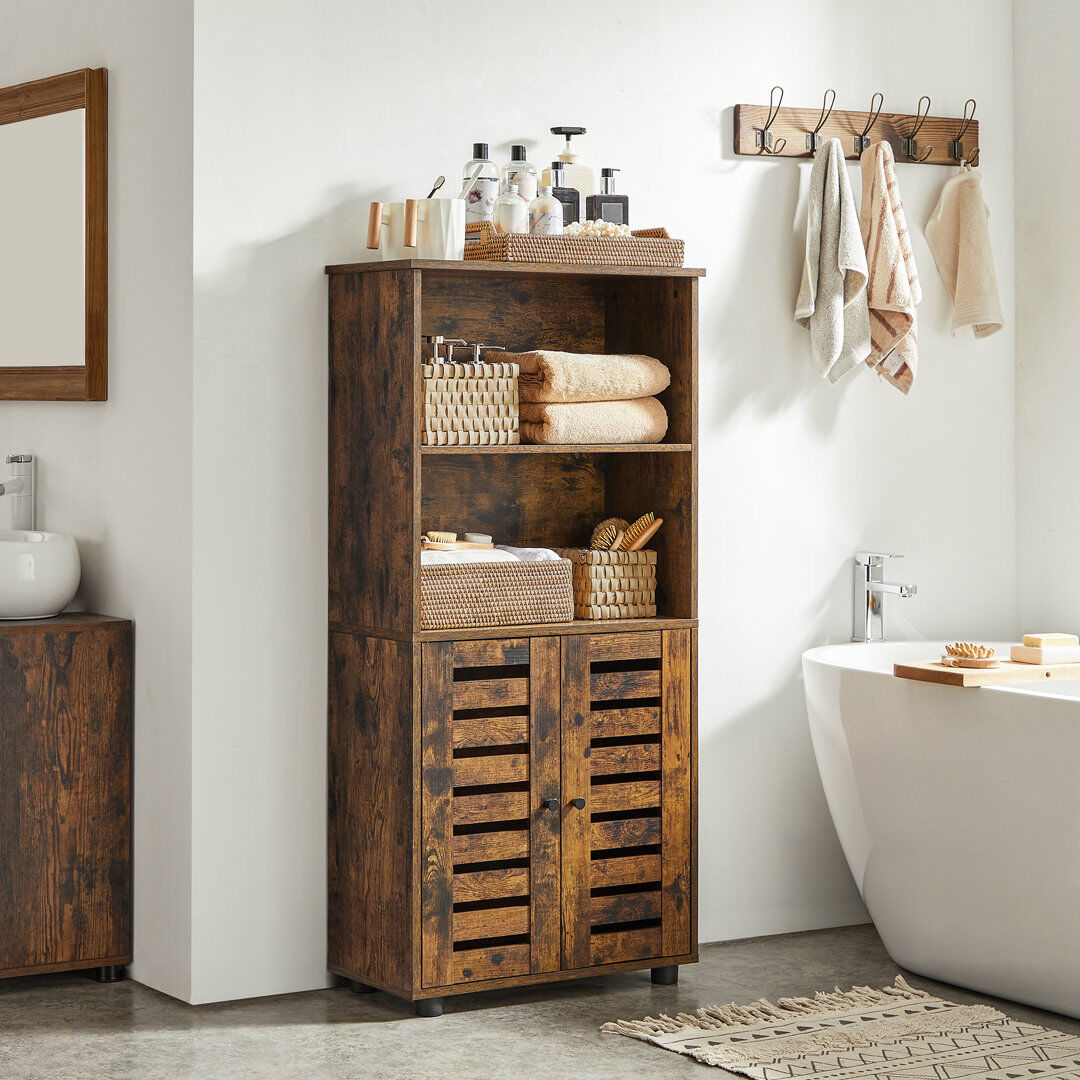 Borough Wharf Albertus 30 cm W Server Brown 125cm H X 30cm W X 60cm D