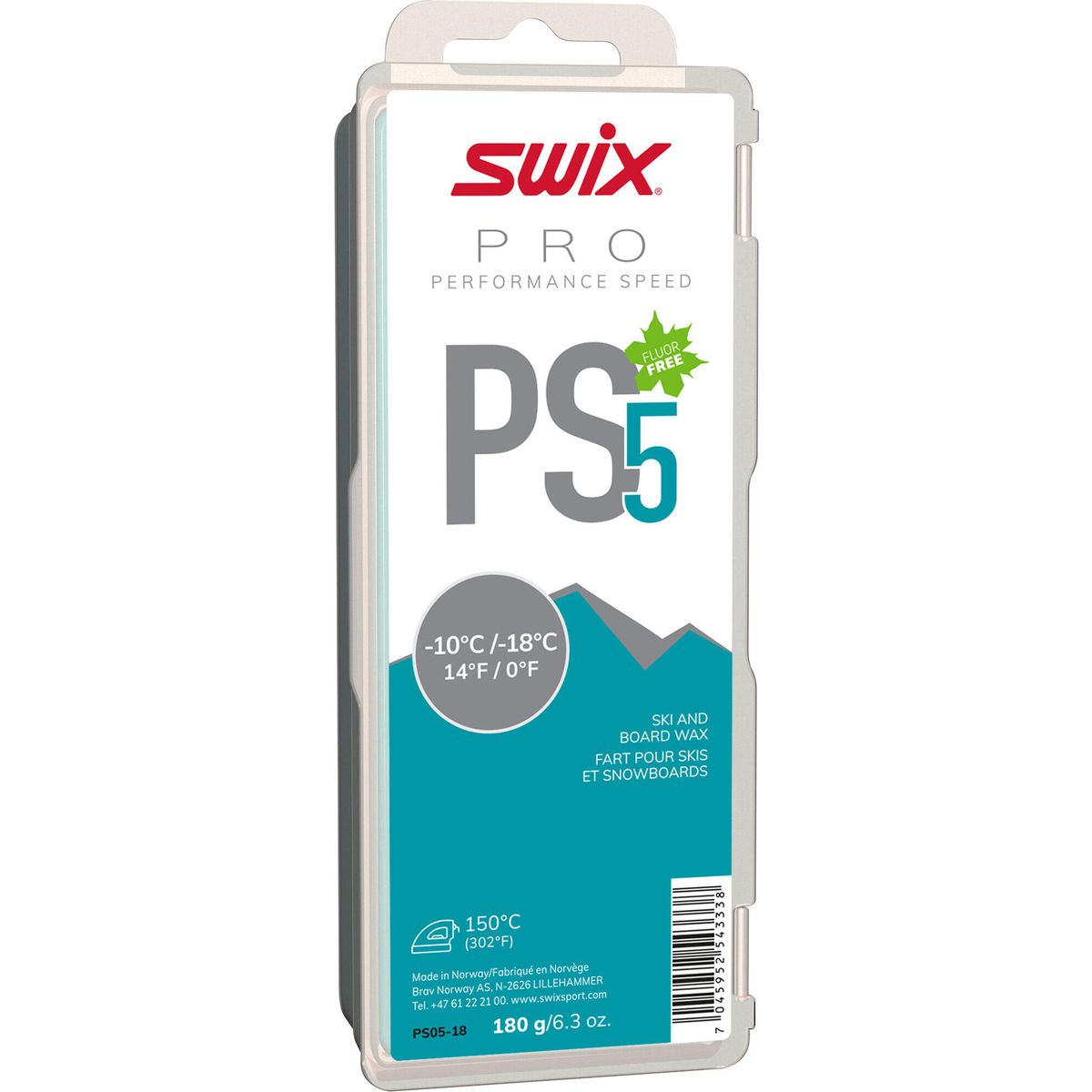 Swix PS5 Turquoise, -10°C/-18°C, 180g neutral PS05-18