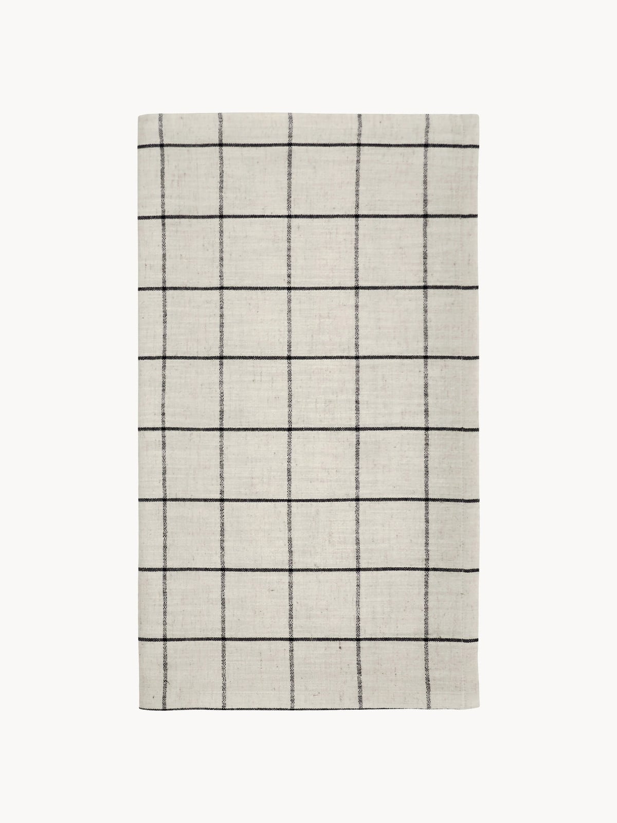 House Doctor Join Tafelloper Black-off white Geblokt B: 40 cm, L: 140 cm