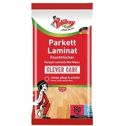 Poliboy Feuchte Bodenreinigungstücher für Parkett und Laminat »Clever Care« 15 Stück weiß, 22 cm