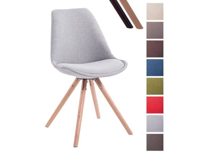 Chaise de visiteur TOULOUSE - CLP - Tissu - Style Scandinave-Nature - Piétement bois
