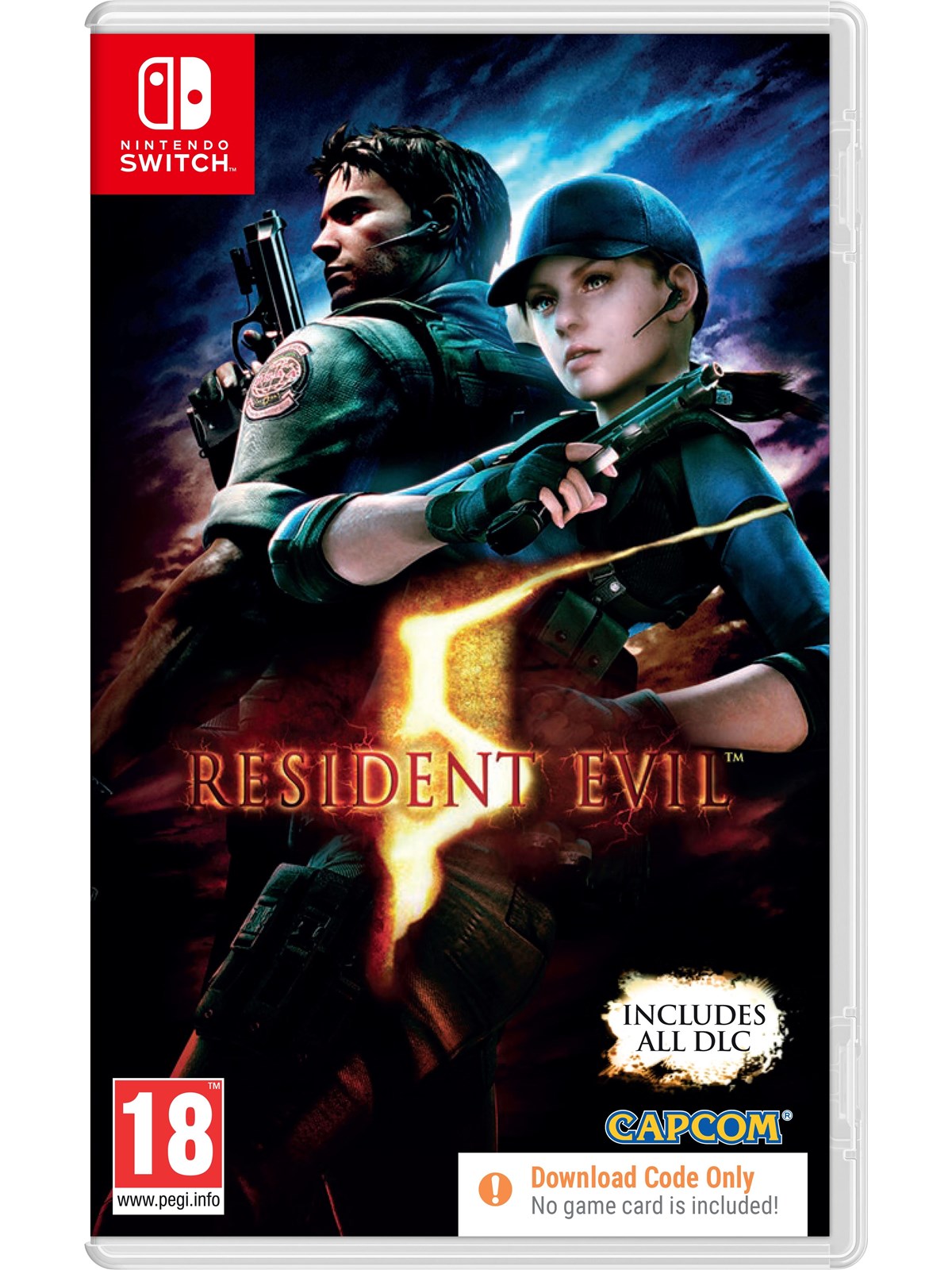 Resident Evil 5 (Code in a Box) - Nintendo Switch - Horror - PEGI 18