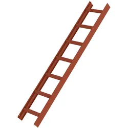 Günzburger Steigtechnik Dachleiter Rotbraun 7 Sprossen