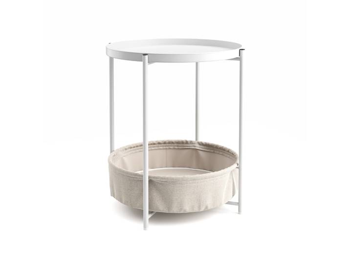 Beistelltisch Metall SONYA rund 45 x 48 cm weiss