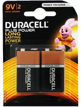 Duracell 2x 9V Single-use battery Alkaline
