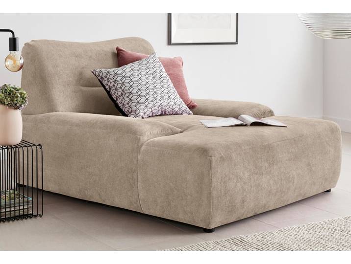 Loveseat DOMO COLLECTION Cesena Designsessel zum Kuscheln, komfortabel Relaxen, Breite 122cm , beige, B:122cm H:81cm T:151cm, Sessel, Loveseat, bequem und stylish, frei im Raum stellbar