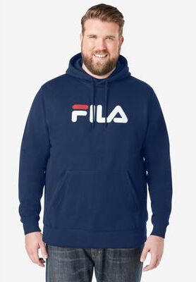 Men's Big & Tall FILA® Logo Hoodie by FILA in Navy (Size 3XL)