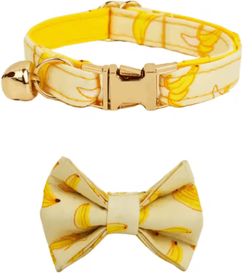 Inspire Picks Bella Bow Personalized Cat Collar With Adjustable Safety Buckle bow Tie Collar(07) l For Neck 20 32cm