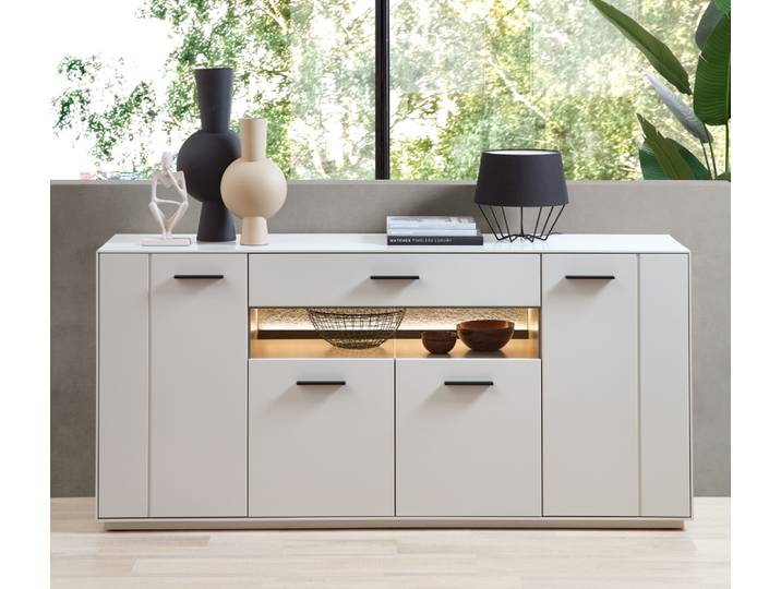 Wohn-Concept Como Sideboard Holzwerkstoff/Granit Steinfurnier
