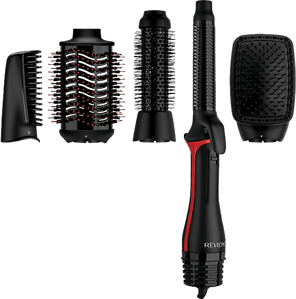 Moldeador - Revlon One-Step™ Blow-Dry Multi Air Styler 5 en 1, 4, Niveles de temperatura Negro