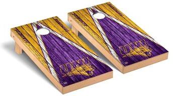 Skip's Garage Northern Iowa UNI Panthers Triangle Cornhole Board Set